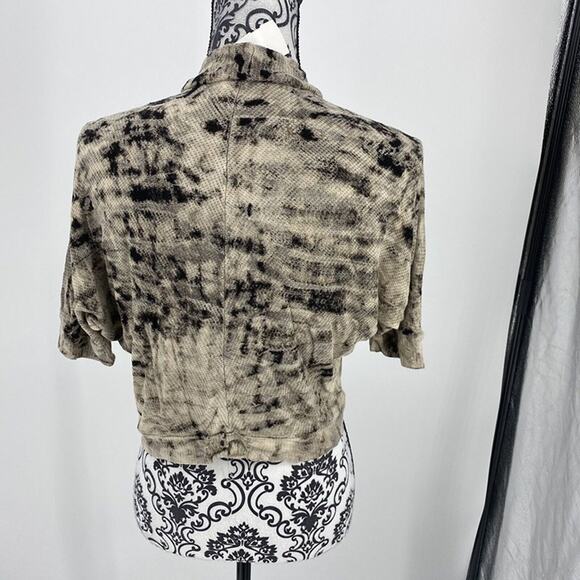 Grievergate Brown Black Mineral Wash Thermal Textured Shrug. Size Medium. - Picture 6 of 7